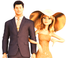 The Gorgeous Couple in Love sticker #8066794