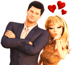 The Gorgeous Couple in Love sticker #8066795