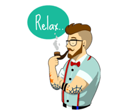 Levi & Olive Hipster Love sticker #8121317