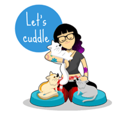 Levi & Olive Hipster Love sticker #8121318