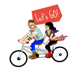 Levi & Olive Hipster Love sticker #8121319