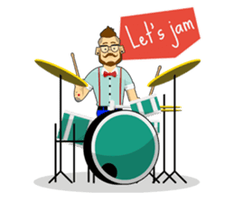 Levi & Olive Hipster Love sticker #8121321