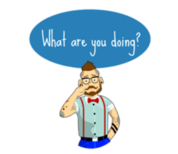 Levi & Olive Hipster Love sticker #8121325