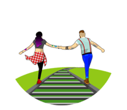 Levi & Olive Hipster Love sticker #8121327