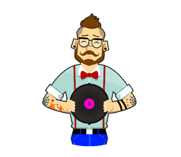 Levi & Olive Hipster Love sticker #8121329