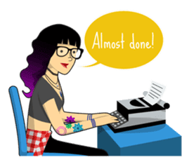 Levi & Olive Hipster Love sticker #8121330