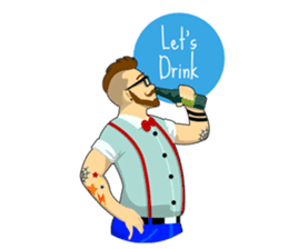 Levi & Olive Hipster Love sticker #8121338