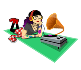 Levi & Olive Hipster Love sticker #8121339