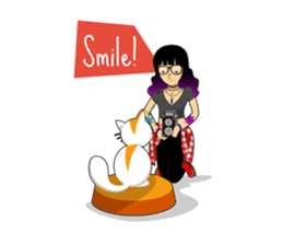 Levi & Olive Hipster Love sticker #8121342