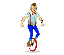 Levi & Olive Hipster Love sticker #8121344