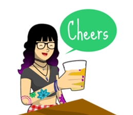 Levi & Olive Hipster Love sticker #8121348