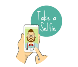 Levi & Olive Hipster Love sticker #8121350