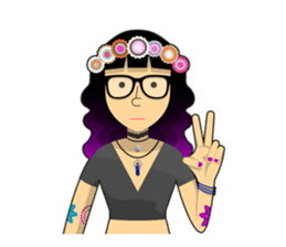 Levi & Olive Hipster Love sticker #8121351