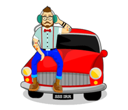 Levi & Olive Hipster Love sticker #8121352