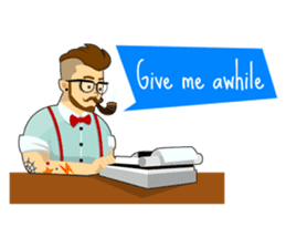 Levi & Olive Hipster Love sticker #8121355