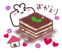 sweet rabbit rice cake sticker #8372026