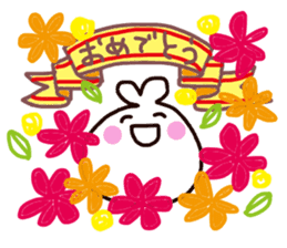sweet rabbit rice cake sticker #8372027