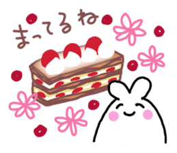 sweet rabbit rice cake sticker #8372034