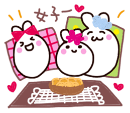 sweet rabbit rice cake sticker #8372045