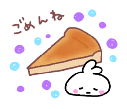 sweet rabbit rice cake sticker #8372058