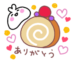 sweet rabbit rice cake sticker #8372059