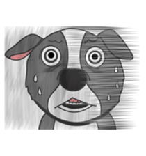 Q version lock pet dog-Cool guys lovable sticker #8410312