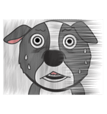 Q version lock pet dog-Cool guys lovable sticker #8410312