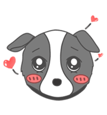 Q version lock pet dog-Cool guys lovable sticker #8410331