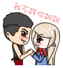 Q version lock pet dog-Cool guys lovable sticker #8410343