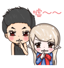 Q version lock pet dog-Cool guys lovable sticker #8410344