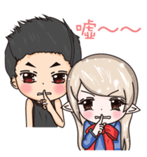 Q version lock pet dog-Cool guys lovable sticker #8410344