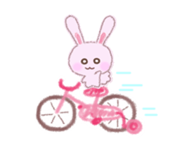 Momotan of rabbit in pastel colors sticker #8473590