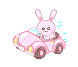 Momotan of rabbit in pastel colors sticker #8473591