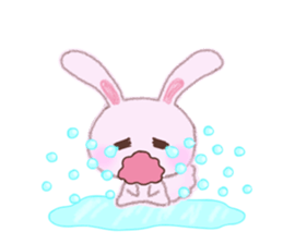 Momotan of rabbit in pastel colors sticker #8473605