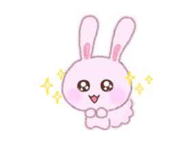 Momotan of rabbit in pastel colors sticker #8473608