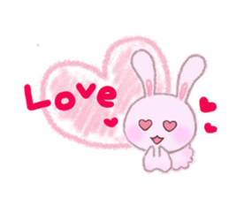Momotan of rabbit in pastel colors sticker #8473609