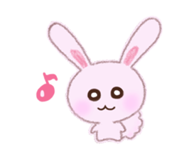 Momotan of rabbit in pastel colors sticker #8473611