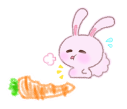 Momotan of rabbit in pastel colors sticker #8473615