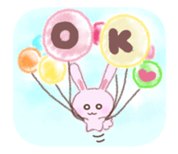Momotan of rabbit in pastel colors sticker #8473617