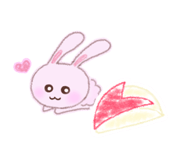Momotan of rabbit in pastel colors sticker #8473623