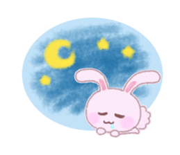 Momotan of rabbit in pastel colors sticker #8473625