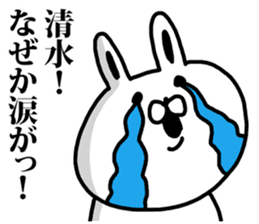 A rabbit speaks to Shimizu sticker #8517029