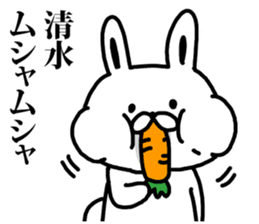 A rabbit speaks to Shimizu sticker #8517040