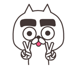 The cat of thick eyebrows sticker #8698446