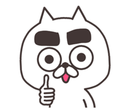 The cat of thick eyebrows sticker #8698447