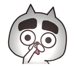 The cat of thick eyebrows sticker #8698448