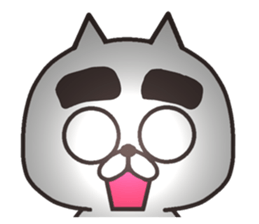 The cat of thick eyebrows sticker #8698449