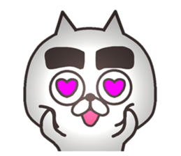 The cat of thick eyebrows sticker #8698466