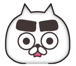 The cat of thick eyebrows sticker #8698480