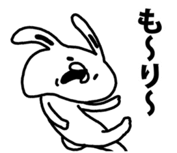 A rabbit speaks to Mori sticker #8965904